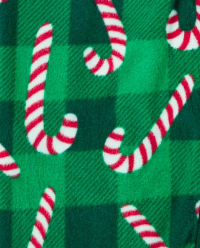 Kids Matching Family Merry Christmas Candy Cotton And Fleece Pajamas