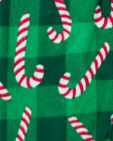 Kids Matching Family Merry Christmas Candy Cotton And Fleece Pajamas