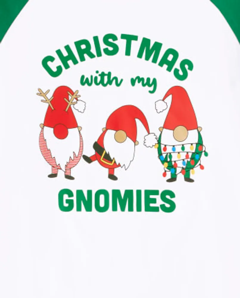 Pyjama unisexe en coton et polaire assorti pour la famille Gnomies de Noël