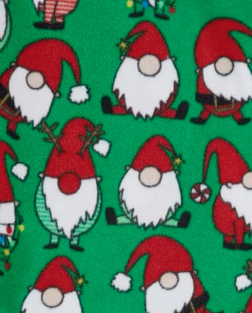 Adult Matching Family Christmas Gnomies Cotton And Fleece Pajamas