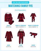 Unisex Adult Matching Family Buffalo Plaid Fleece Pajamas