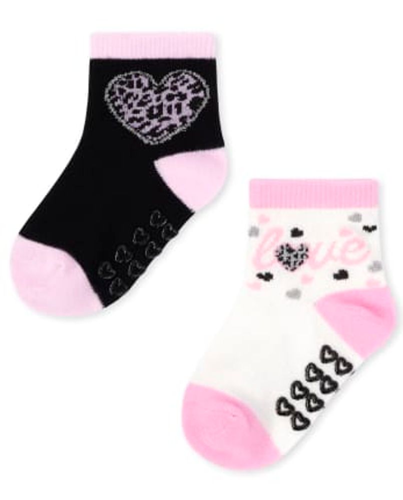 Toddler Girls Leopard Midi Socks 10-Pack