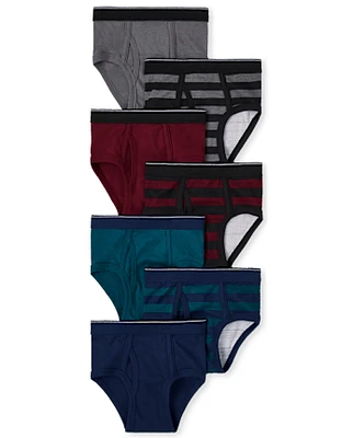 Toddler Boys Striped Brief Underwear 7-Pack