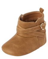 Baby Girls Heart Buckle Booties