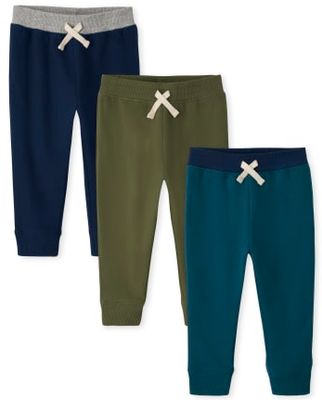 Baby And Toddler Boys Fleece Jogger Pants 3-Pack - multi clr