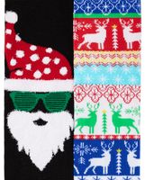 Adult Matching Family Santa Crew Socks 3-Pack