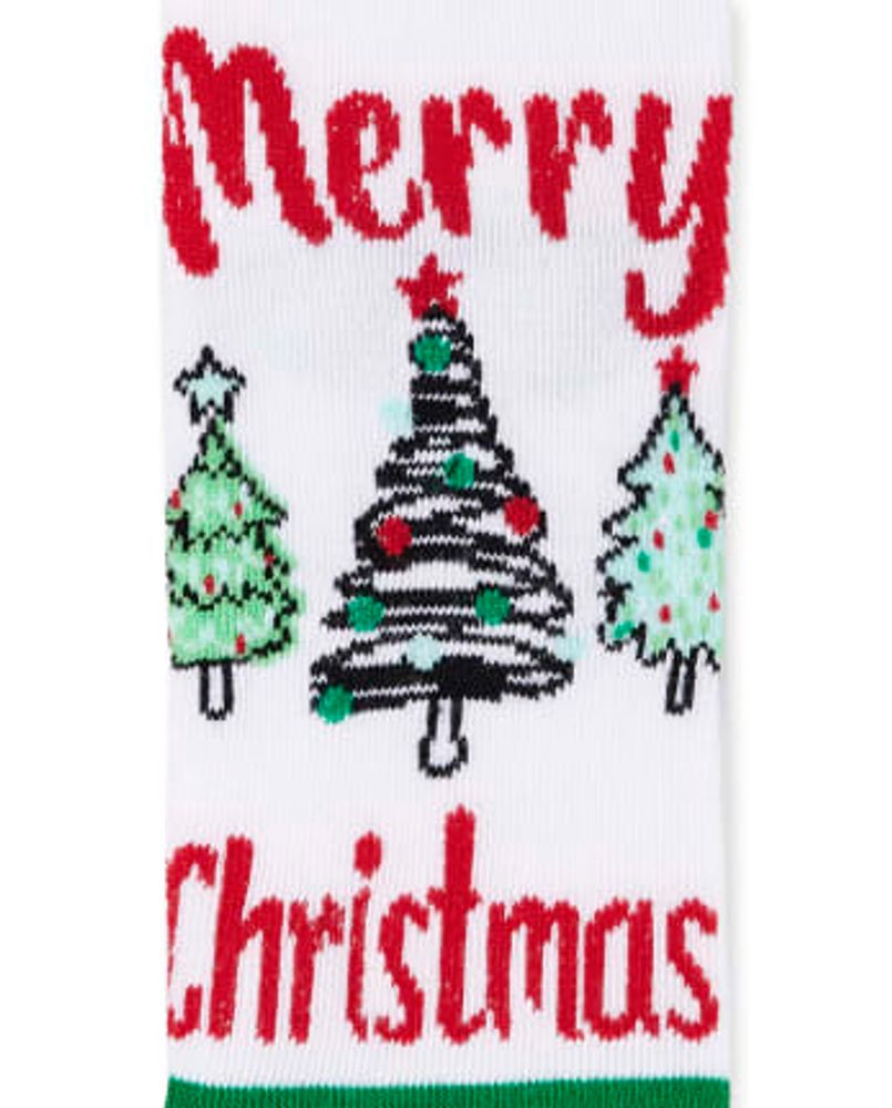 Unisex Kids Matching Family Santa Crew Socks 3-Pack