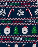 Adult Matching Family Believe Santa Cotton Pajamas