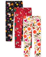 Girls Holiday Leggings 3-Pack