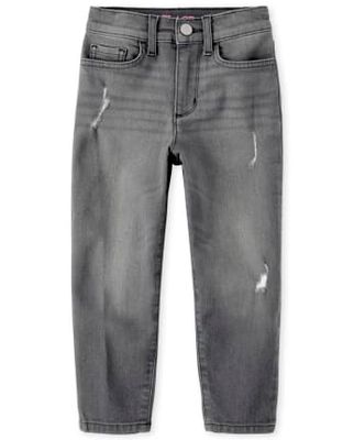 Girls Distressed Mom Jeans