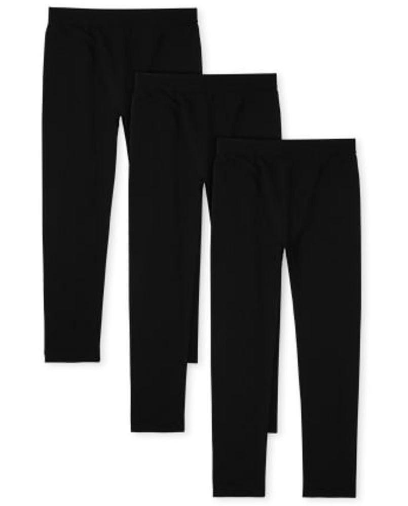 Girls Fleece Lined Leggings 3-Pack