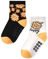 Toddler Girls Sunflower Midi Socks 6-Pack