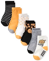 Toddler Girls Sunflower Midi Socks 6-Pack