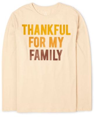 Unisex Adult Matching Family Thankful Graphic Tee - s/d cookiedough