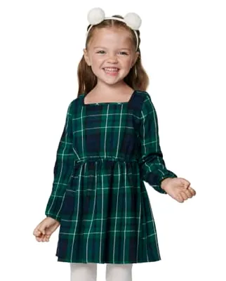 Toddler Girls Plaid Dress