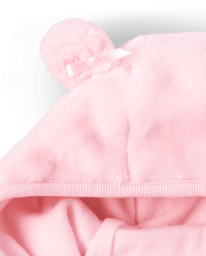 Baby Girls Bear Faux Fur Cozy Jacket