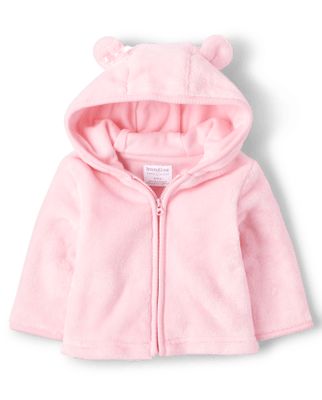 Baby Girls Bear Faux Fur Cozy Jacket