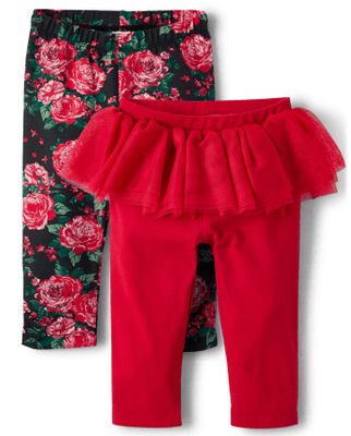 Baby Girls Floral Tutu Pants 2-Pack