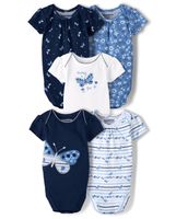 Baby Girls Butterfly Bodysuit 5-Pack