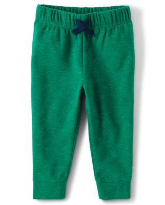 Baby And Toddler Boys Marled Fleece Jogger Pants - park bench green