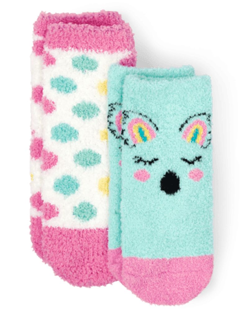 Toddler Girls Koala Cozy Socks 2-Pack