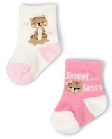 Baby Girls Leopard Midi Socks 6-Pack
