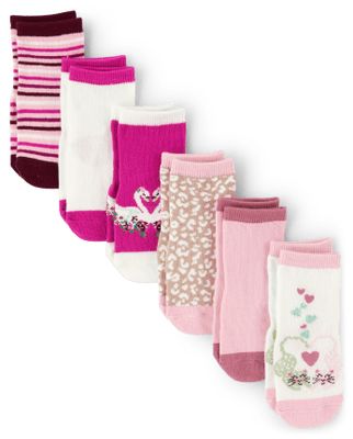 Toddler Girls Animal Midi Socks 6-Pack - bunnys tail