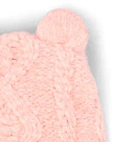 Baby Girls Cozy Hat And Mittens Set