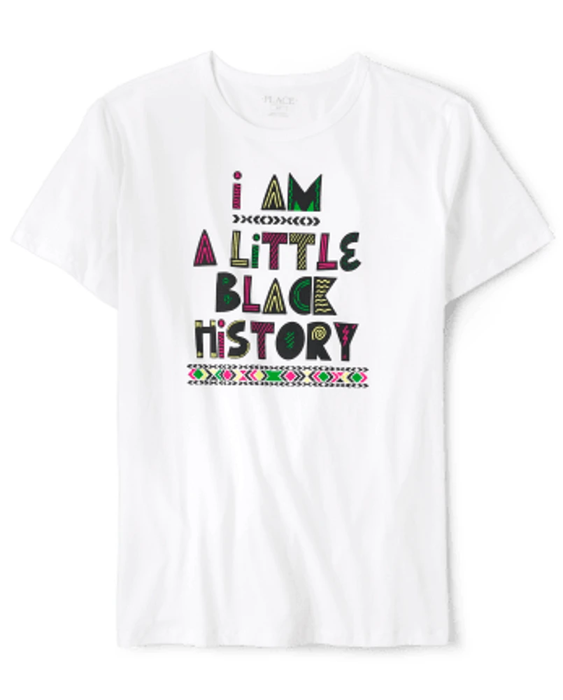 T-shirt graphique d'histoire noir assorti pour adulte unisexe