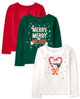 Girls Christmas Top 3-Pack