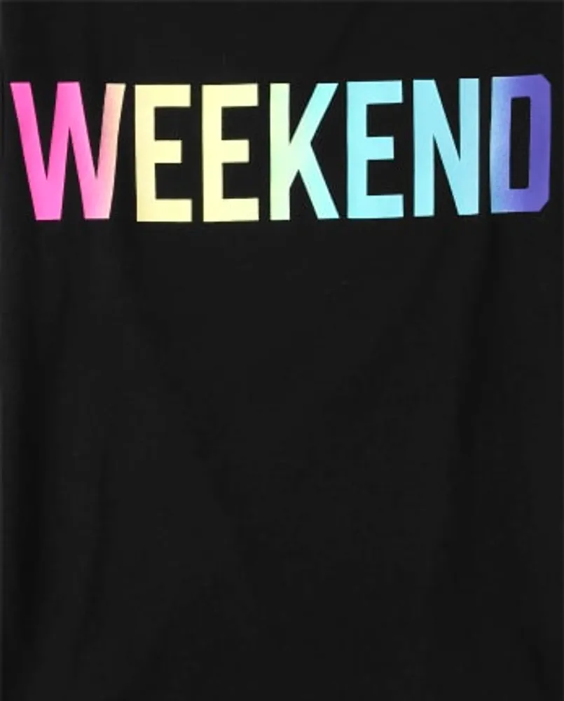 Girls Rainbow Weekend Top