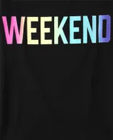 Girls Rainbow Weekend Top