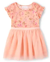 Baby And Toddler Girls Mommy Me Floral Knit To Woven Dress