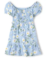 Toddler Girls Floral Tiered Dress