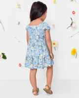 Toddler Girls Floral Tiered Dress