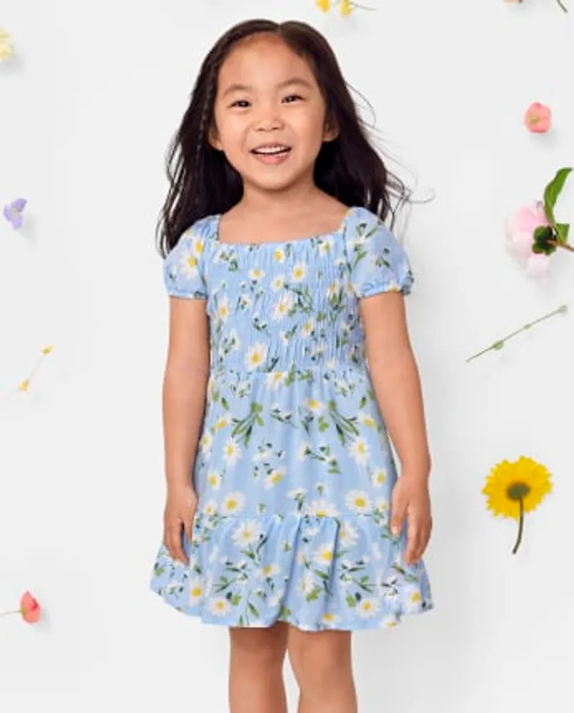 Toddler Girls Floral Tiered Dress