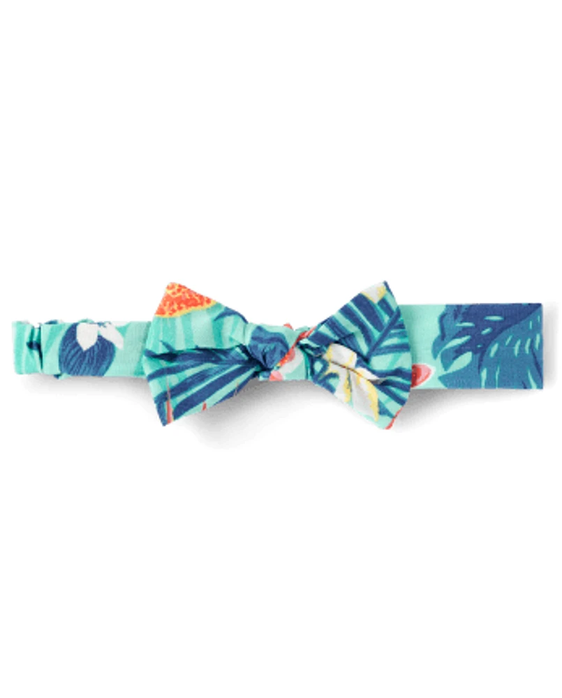 Couvre-chef à nœud tropical pour bébé fille