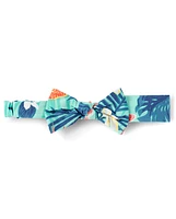 Couvre-chef à nœud tropical pour bébé fille