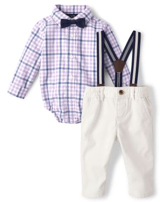 Baby Boys Dad And Me Gingham Poplin Outfit Set