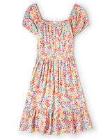 Womens Mommy And Me Floral Tiered Dress