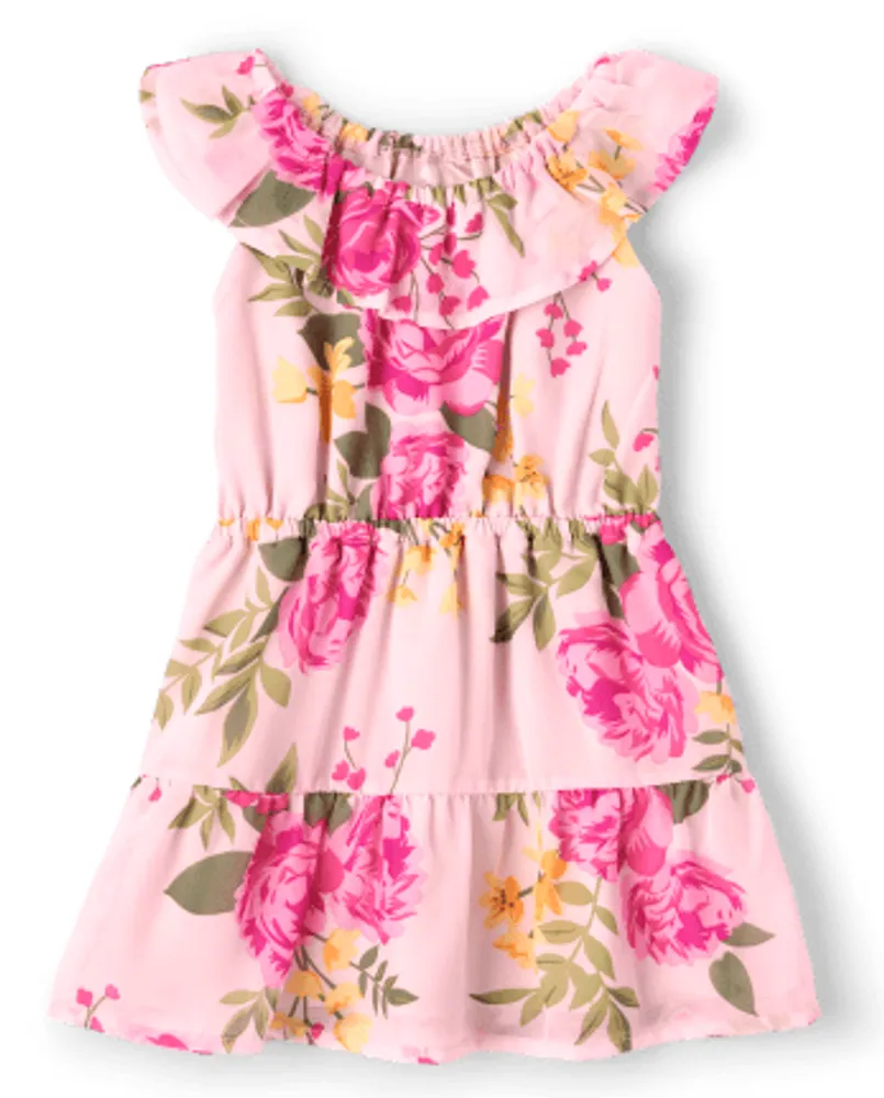 Baby And Toddler Girls Mommy Me Floral Tiered Dress