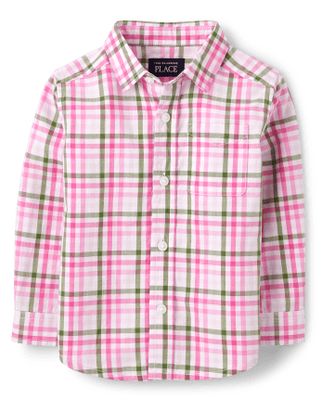 Baby And Toddler Boys Dad Me Gingham Poplin Button Down Shirt