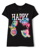 Girls Happy Graphic Tee