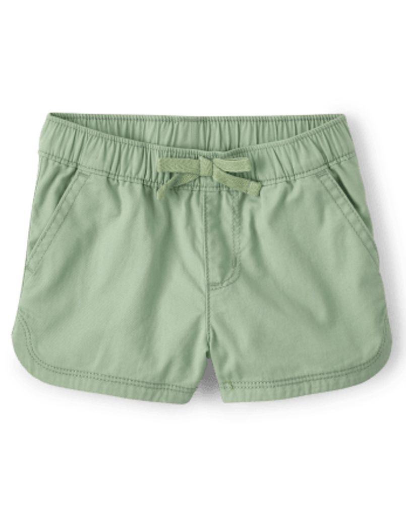 Baby And Toddler Girls Twill Pull On Shorts