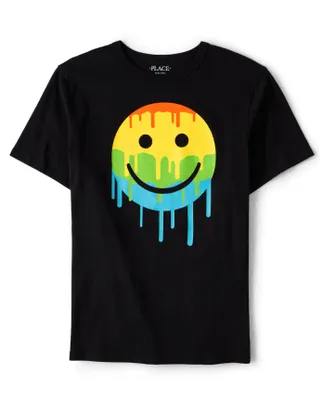 Boys Happy Face Graphic Tee