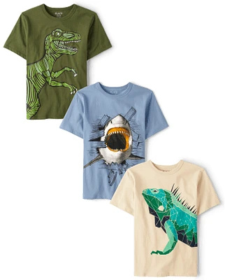 Boys Animal Graphic Tee 3-Pack