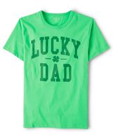 Mens Matching Family Lucky Dad Graphic Tee