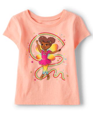 Baby And Toddler Girls Dancer Graphic Tee