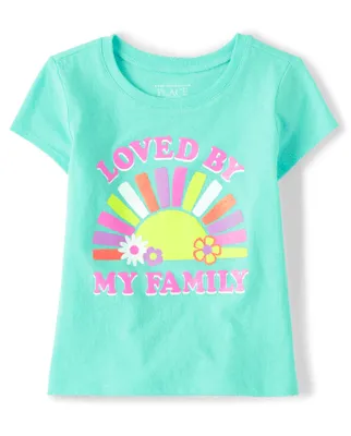 Baby And Toddler Girls Family Graphic Tee