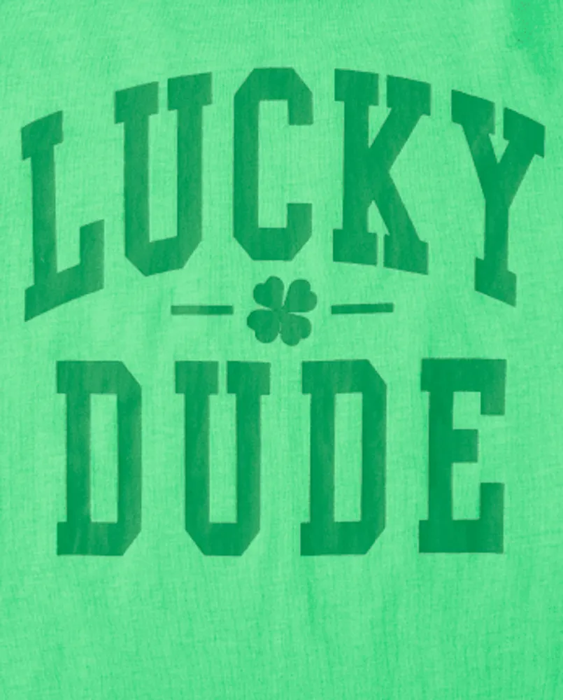 T-shirt graphique Lucky Dude assorti pour bébé et tout-petit garçon